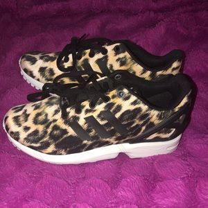 Adidas ZX Flux Torsion Leopard Print Sneakers
